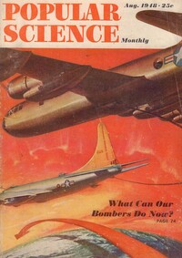 Popular Science August 1948 magazine back issue cover image