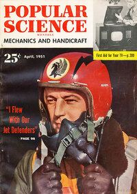 Popular Science April 1951 magazine back issue cover image