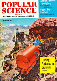 Popular Science August 1954 magazine back issue cover image