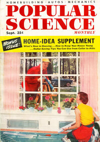Popular Science September 1954 magazine back issue cover image