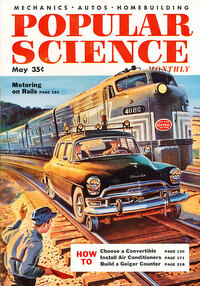 Popular Science May 1955 magazine back issue cover image