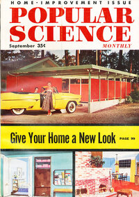 Popular Science September 1955 magazine back issue cover image