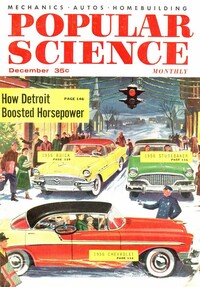 Popular Science December 1955 magazine back issue cover image
