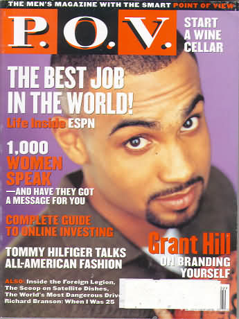 P.O.V. February 1998 magazine back issue P.O.V. magizine back copy 