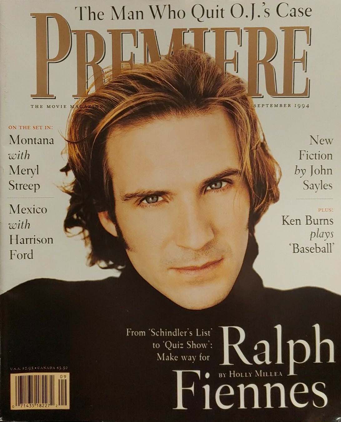Premiere September 1994 magazine back issue Premiere magizine back copy 