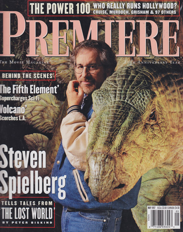 Premiere May 1997 magazine back issue Premiere magizine back copy premiere magazine 1997 back issues steven spielberg movie mag celebirty interviews stars the lost wo
