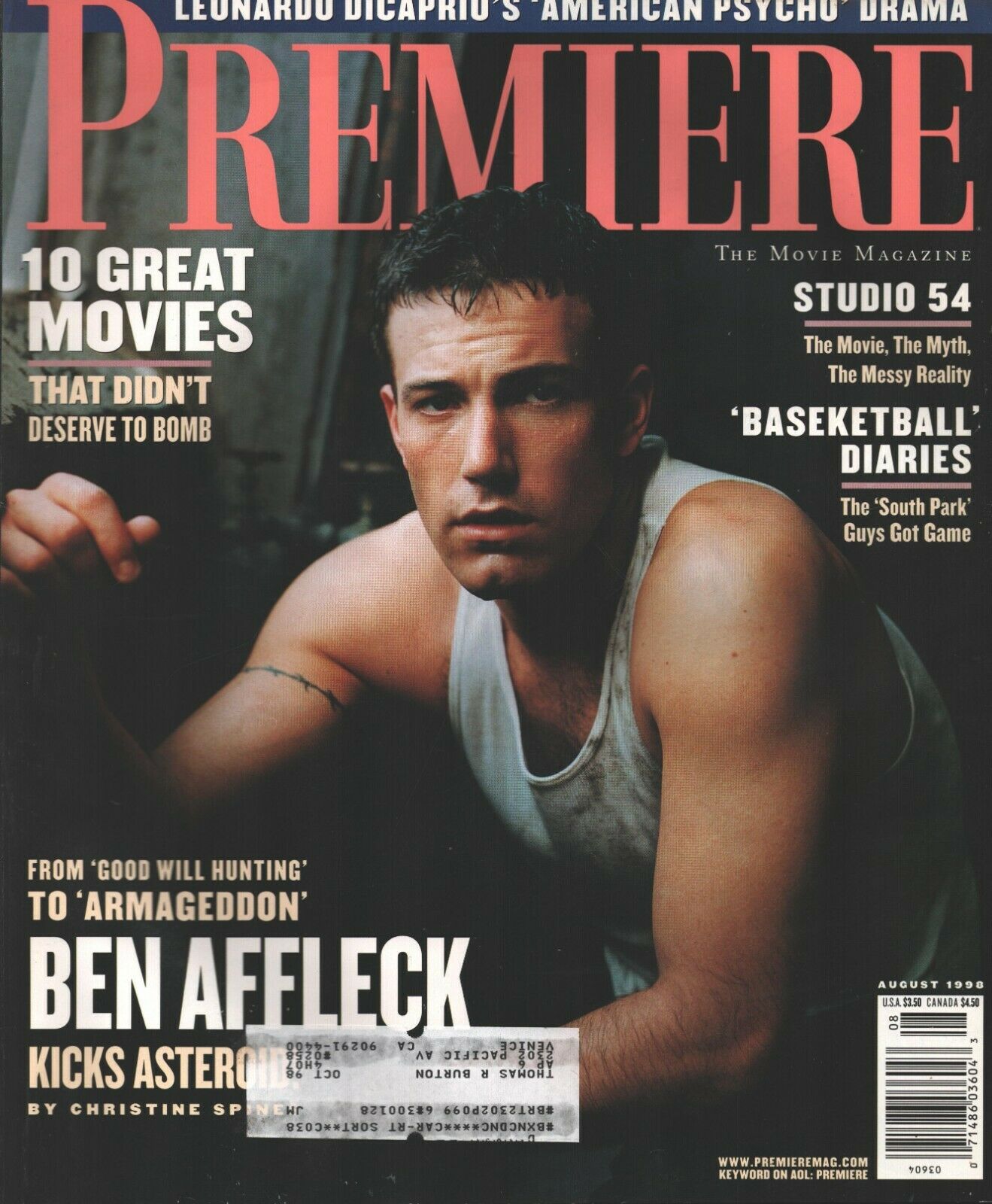 Premiere August 1998 magazine back issue Premiere magizine back copy 