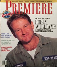 Robin Williams magazine cover appearance Premiere January 1988