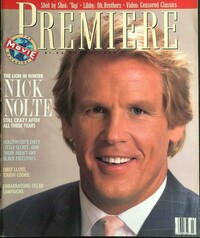 Nick Nolte magazine cover appearance Premiere March 1989