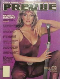 Sandahl Bergman magazine cover appearance Prevue September 1982