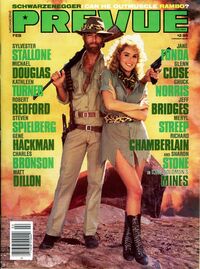 Michael Douglas magazine cover appearance Prevue February 1986