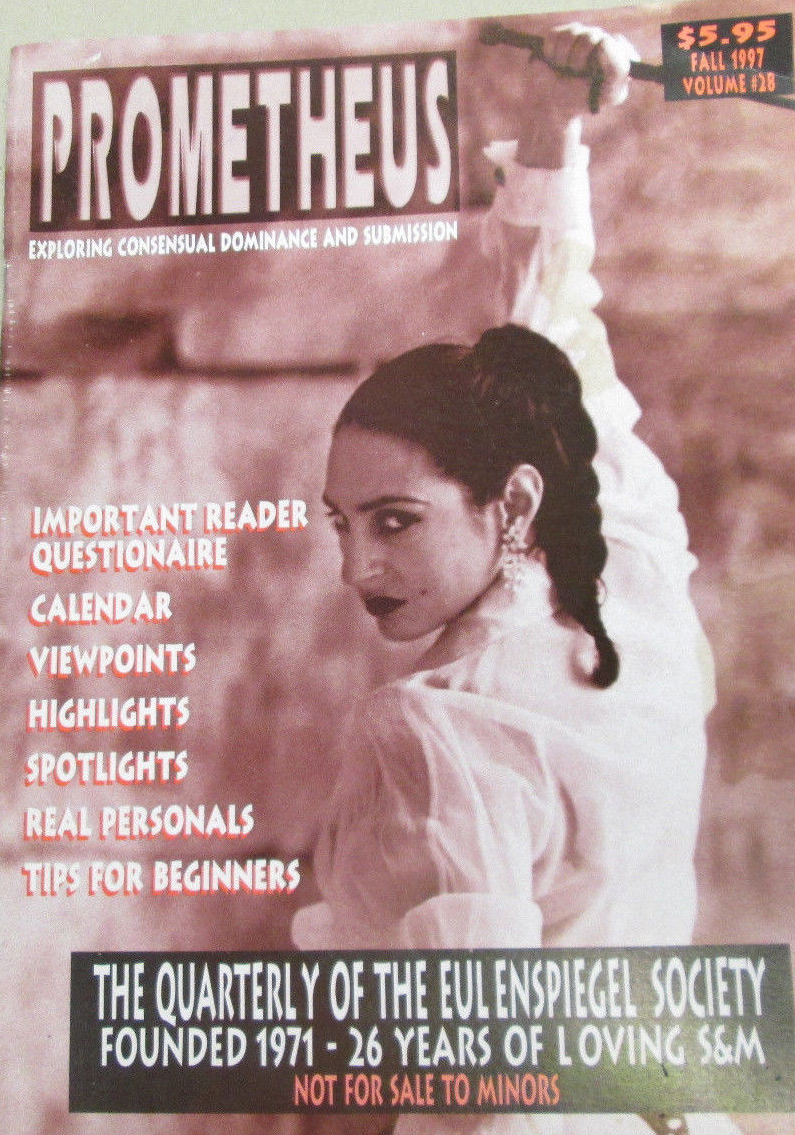 Prometheus Fall 1997 magazine back issue Prometheus magizine back copy 