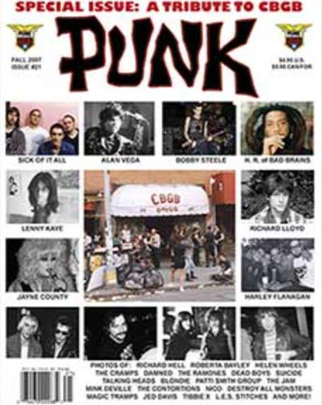 Punk Fall 2007 magazine back issue Punk magizine back copy 