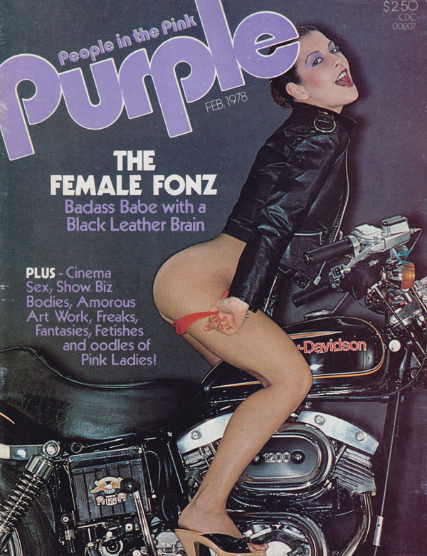 Purple February 1978 magazine back issue Purple magizine back copy purple magazine 1978 back issues badass biker babes no panties hot horny cinema sex x-rated flicks f