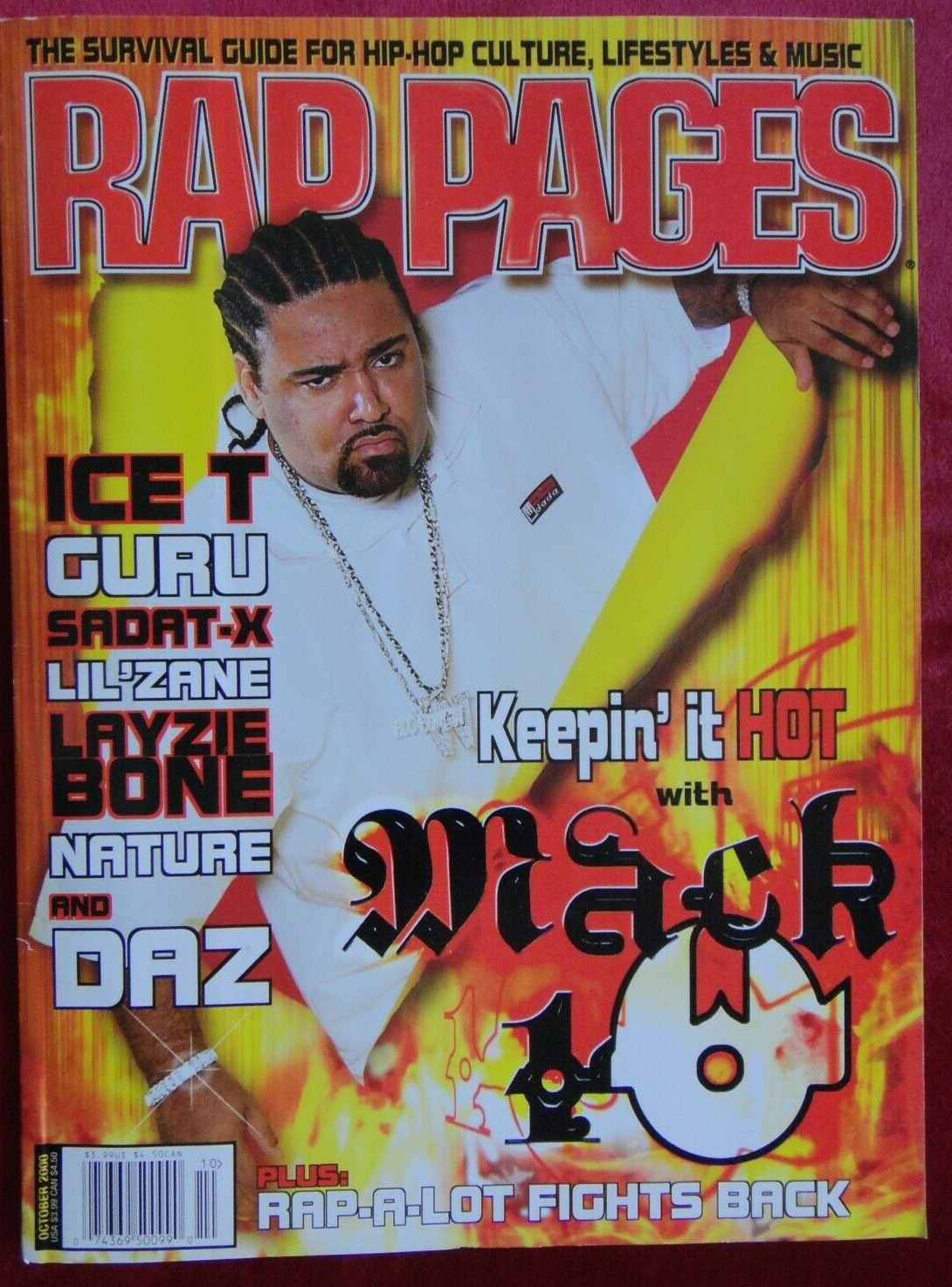 Rap Pages October 2000 magazine back issue Rap Pages magizine back copy 
