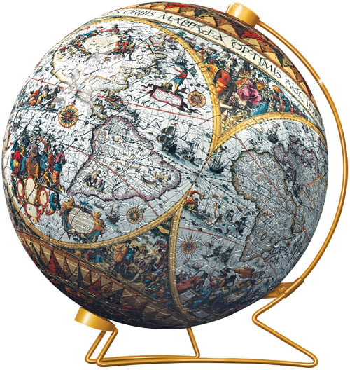 3d jigsaw puzzle ball of the ancient world globe planet earth 9 inch spherical globe showpiece colle ancient-world-map-3d