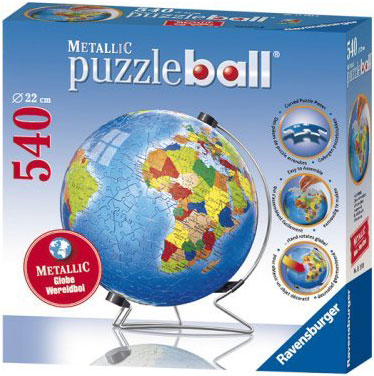 3d metallic jigsaw puzzle ball of the planet earth 9 inch spherical globe showpiece collectable ball metallic-earth-puzzleball