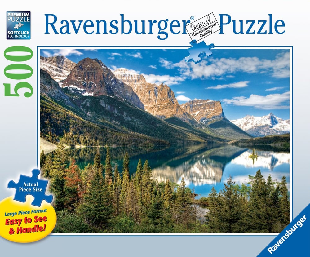 beautiful mountain side vista 500 piece jigsaw puzzle by ravensburger large piece format beautiful-vista