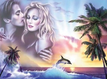 Fantasy Art Jigsaw Puzzle by RavensburgerPuzzles titled Tropical Romance 1000Pieces tropicalromance