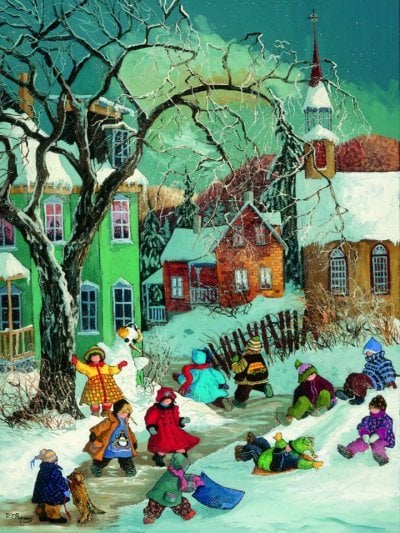 PaulinePaquin QuebecArtist WinterFun Ravenbsurger JigsawPuzzles thousand pieces jigsaws puzzels winterfun