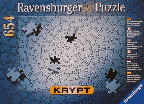 Chryptic puzzle all silver Krypt series no image blank Ravenbsurger JigsawPuzzles thousand pieces ji krypt-silver