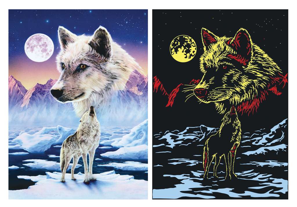 Ravesburger JigsawPuzzle 1000 pieces Starline artctic wolves DavidPenfound beautiful colors 161119  arctic-wolves