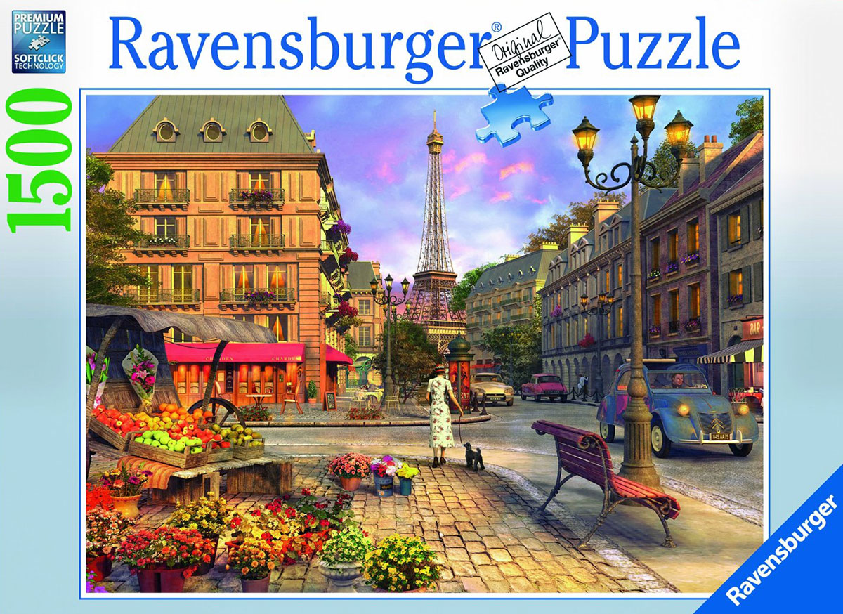 vintage paris eiffel tower jigsaw puzzle, ravensburger, 1500 pieces, corbis photo 163946 vintage-paris