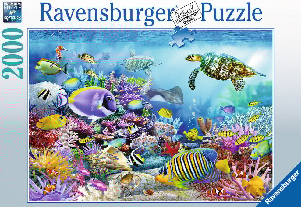 coral reef majesty dolphin puzzle 2000 pieces by Ravensburgerjigsawpuzzles