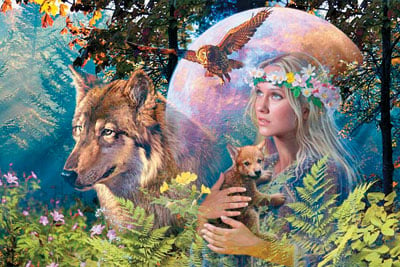 lady of the forest meiklejohn ravensburger 3000 piece jigsaw puzzle lady-of-the-forest-ravensburger