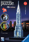 Chrysler Building Night Edition, 216 Piece 3D Jigsaw Puzzle Made by Ravensburger