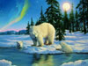 Flourescent Glow in the Dark Jigsaw Puzzle of Polar Bears by Ravensburger Games # 160822 Puzzle