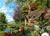 dominic davidson painting of a rural country cottage, 1500 piece jigsaw puzzel by Ravensberger