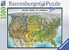 USA Map, 1500 Piece Jigsaw Puzzle Made by Ravensburger