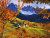 italy dolomite mountain range in autumn photo for ravensburger 2000 piece jigsaw puzzel