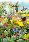 Summer in the Meadow hummingbirds and butterflies ravensburger 1000 piece jigsaw puzzel # 190591