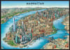 manhattan map new york city photographs by unique media inc. ravensburger jigsaw puzzle, 1000 pieces