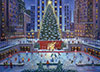 Steve Klein Artist new york city christmas giant xmas tree on skating rink in nyc christmas Ravenbsu Puzzle