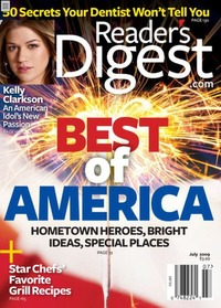 Kelly Clarkson magazine cover appearance Reader's Digest July 2009