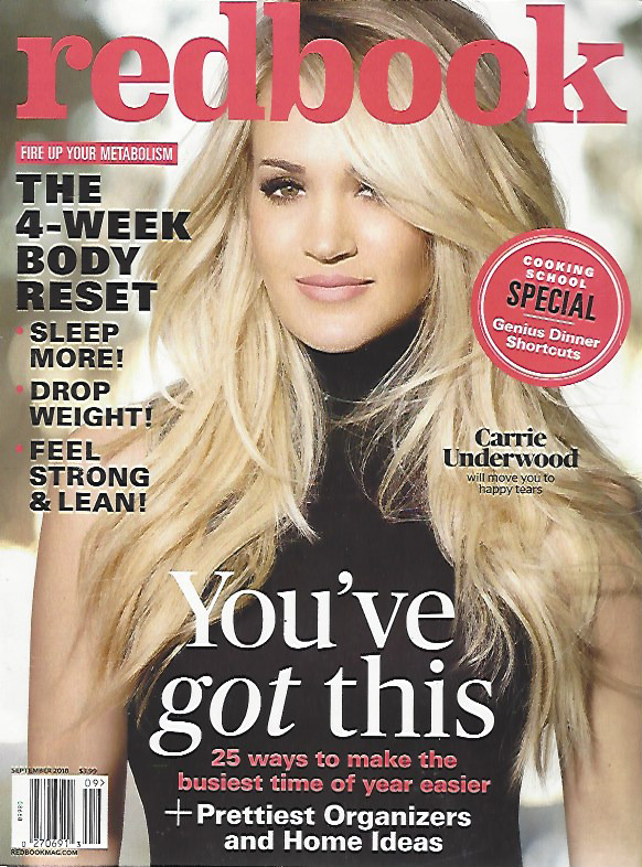Redbook September 2018 magazine back issue Redbook magizine back copy Redbook September 2018, Redbook is an American womens magazine published by the Hearst Corporation and is part of The Seven Sisters Magazine Group. Carrie Underwood will move you to happy tears.
