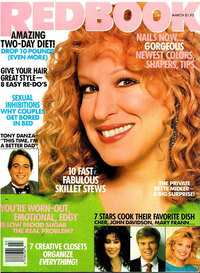 Bette Midler magazine cover appearance Redbook March 1989