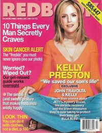 Kelly Preston magazine cover appearance Redbook July 2002