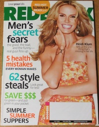 Heidi Klum magazine cover appearance Redbook July 2008