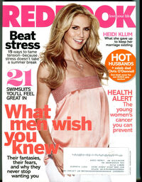 Heidi Klum magazine cover appearance Redbook June 2010