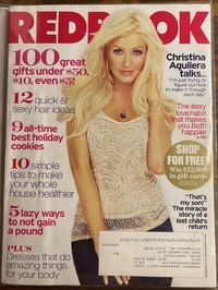 Christina Aguilera magazine cover appearance Redbook December 2010