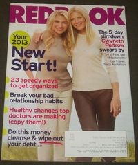 Gwyneth Paltrow magazine cover appearance Redbook January 2013