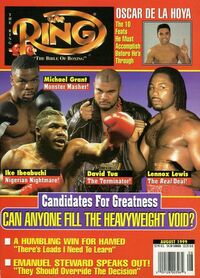 Oscar De La Hoya magazine cover appearance Ring, The August 1999