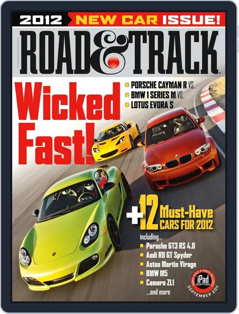 Road & Track September 2011, , 2012 New Car Issue! Magazine,