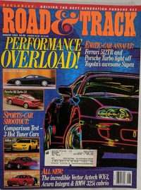 Road & Track August 1993 Magazine Back Copies Magizines Mags