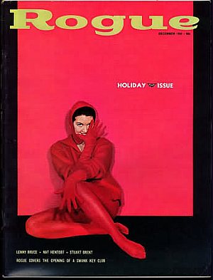 Rogue December 1959 magazine back issue Rogue magizine back copy Rogue December 1959 Adult Magazine Designed for Men Back Issue Published by William Hamling in Chicago. Holiday issue.