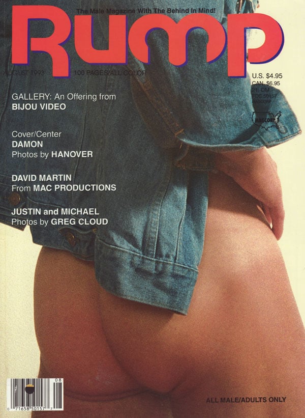 Rump August 1993 magazine back issue Rump magizine back copy rump magazine early 90s back issues tight ass mag gay porn xxx sexy pictorials fresh ass anal shots 